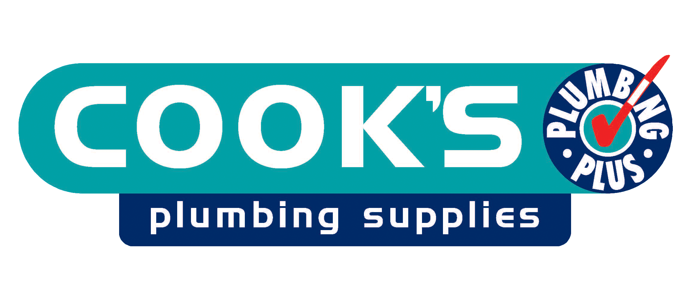 Logo of Cook's Plumbing Supplies with a blue and green color scheme.